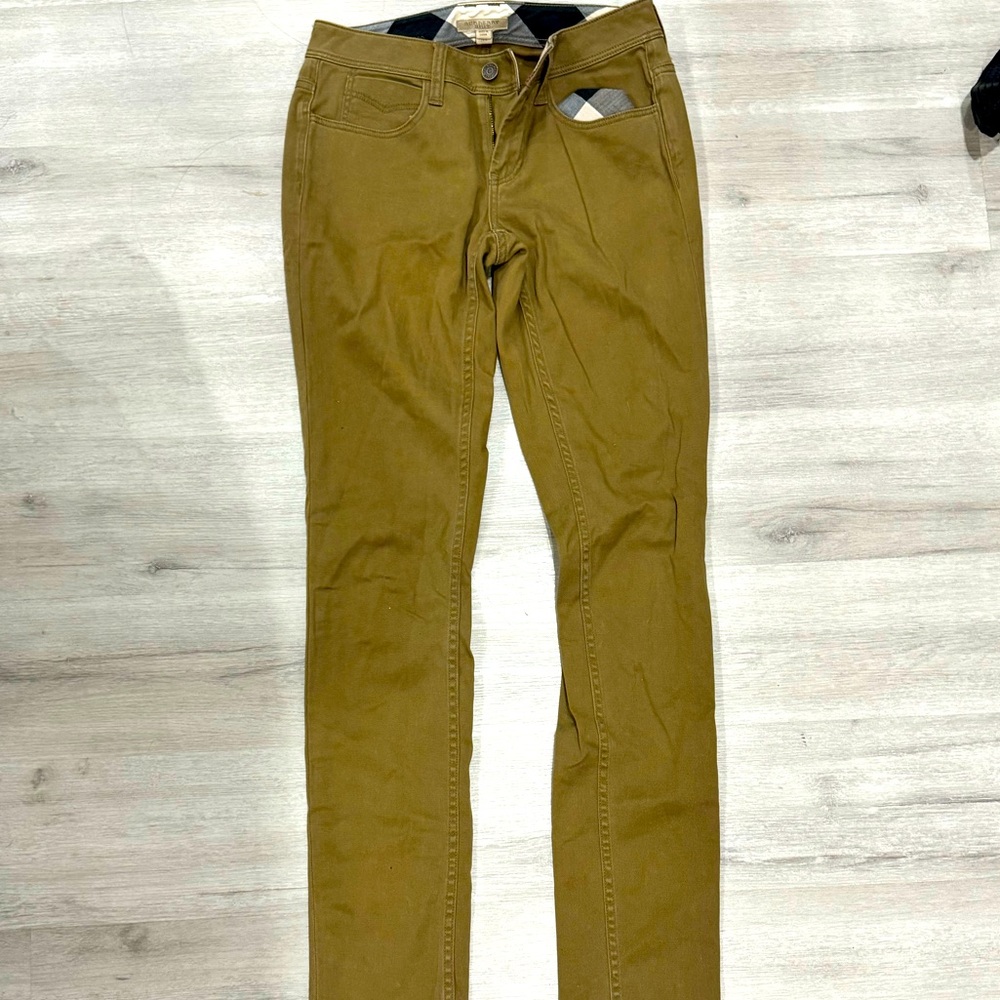 Khaki/OLIVE BURBERRY TROUSERS